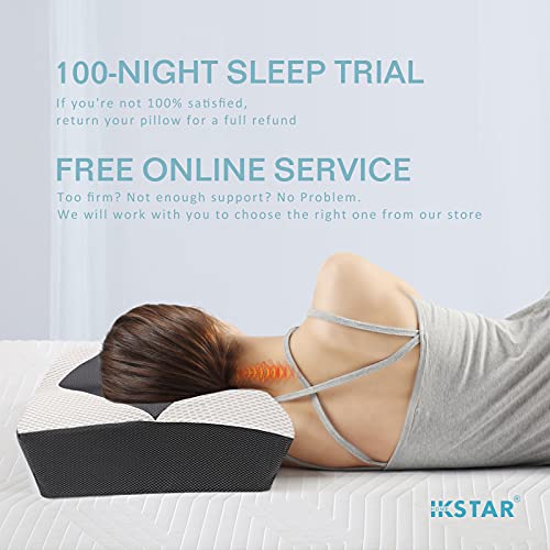 Ikstar Cervical Pillow For Neck Pain, Memory Foam Neck Pillow For Sleeping, 2 In 1 Ergonomic Pillow For Neck Shoulder Pain Relief, Orthopedic Pillow For Side, Back, Stomach Sleepers [U.s .Patent] #TOP6