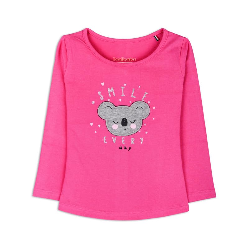 Image of Real Basics Girls Regular Fit Full Sleeves Tshirt (Pack of 1)