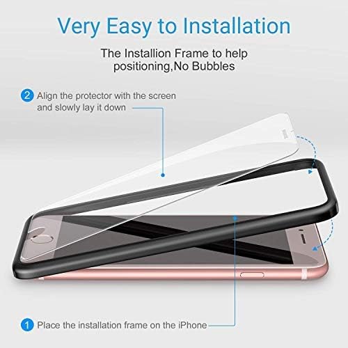 AINOPE Screen Protector for iPhone 7 Plus/8 plus/6s Plus/6 Plus, 2-Pack [Alignment Frame] Tempered Glass Screen Protector for Apple iPhone 7 Plus/8 Plus & iPhone 6s Plus/6 Plus 5.5 inch 2017 2016