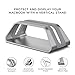 HumanCentric Vertical Laptop Stand Compatible with MacBook Pro and MacBook Air, Holder for Personal Computer Desk Stand, Aluminium, Exchangeable Inserts to Fit Different Device Models, Space Grey