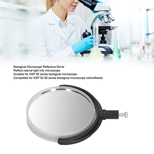 Reflektierender Spiegel für Mikroskope, um 360 Grad Drehbares Sichtfeld, das Licht Sammelt, Konkaver Reflektor für die Beobachtung (Kunststoffhalterung)