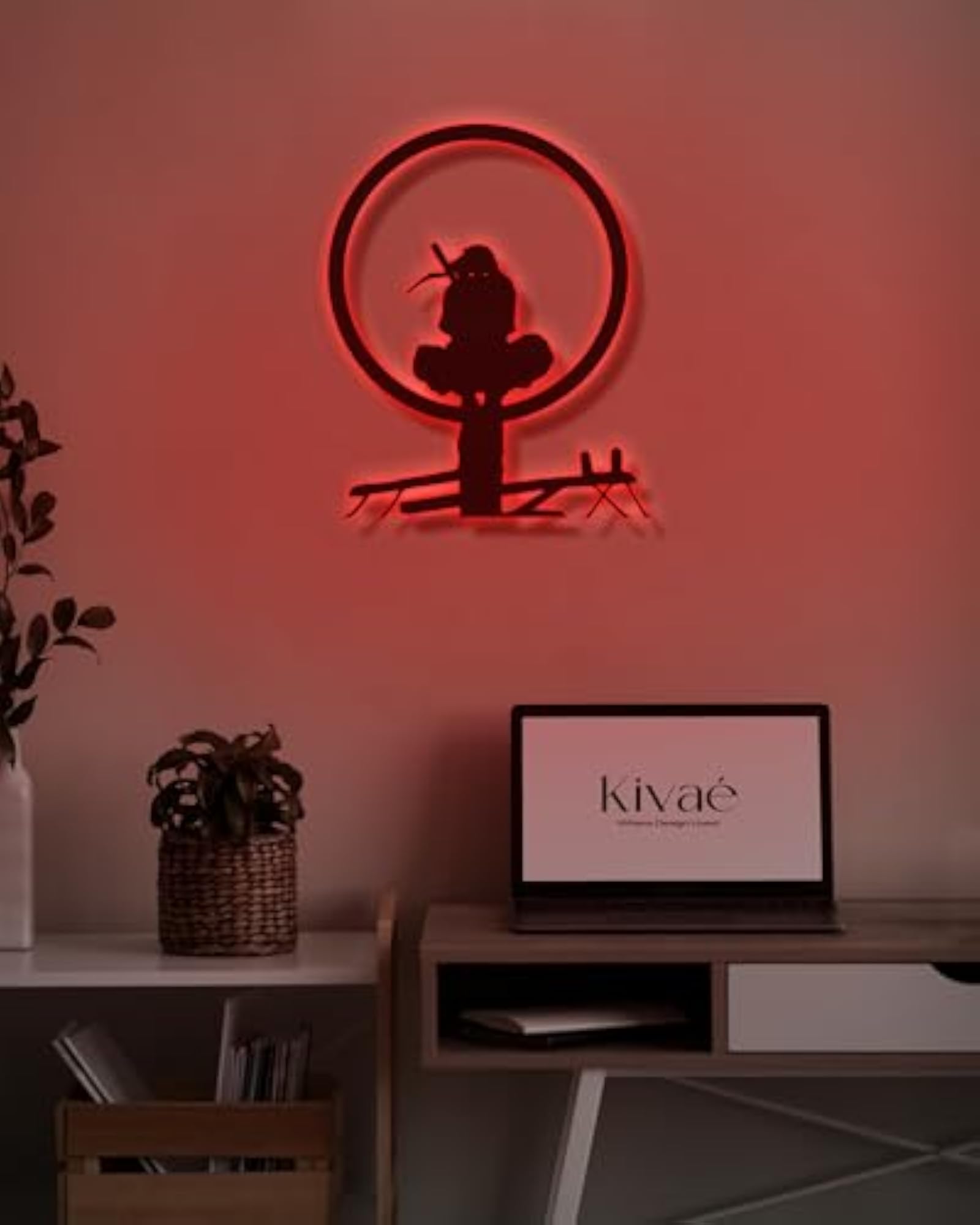 Wooden Light Backlit Wall Art, Anime Character LED Decor