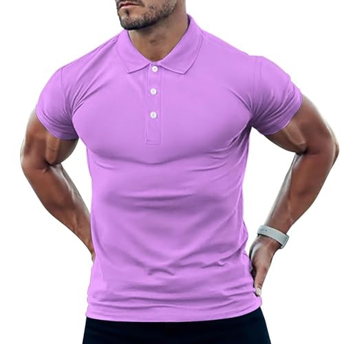 Polo de golf violet doux pour vos journées sur le parcours