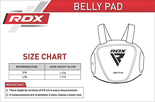 image for RDX Belly Pad Protector MMA Kickboxing, Maya Hide Leather Rib Shield, 