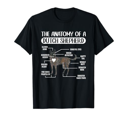 Dutch Shepherd Dog, Anatomy Of A Dutch Shepherd T-Shirt