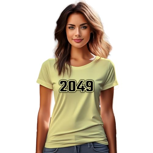 T-shirt femme 2049 contre l'inconfort jaune beurre XL