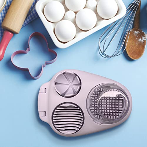 Smalibal 3 In 1 Egg Slicer, Egg Cutter Heavy Duty Egg Separator Egg Slicer Tools Egg Extractor For Evenly Slicing Boiled Eggs Ham Banana And Strawberry, Dishwasher Safe White #TOP2