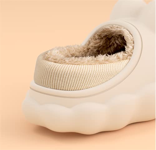 Autumn and Winter Men's and Women's Indoor and Outdoor Plush Sheep Slippers, Bear Pig Slippers. Cute animal slippers. Soft and comfortable warm plush shoes.2