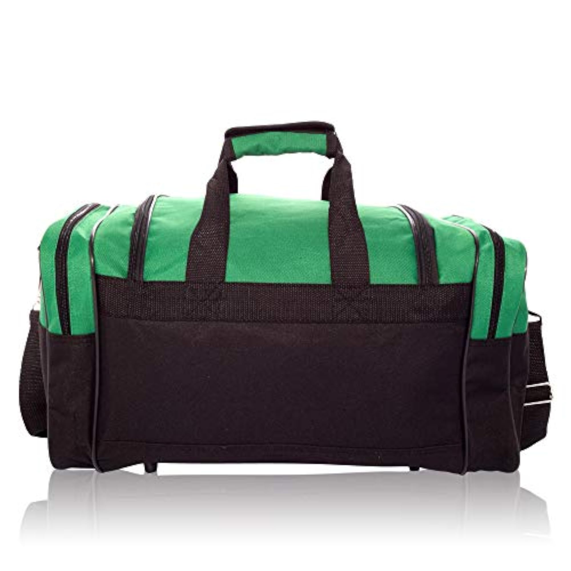 17" Durable Green Duffle Bag, Travel Size Sports Gym Bag