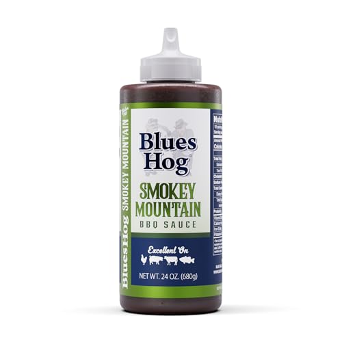 Blues Hog Smokey Mountain Barbeque Sauce, Natural Hickory Smoke BBQ Sauce Gluten-Free, Made in the USA, 24 oz