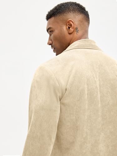 Image of Comdecevis Men's Corduroy Shirt Long Sleeve Shacket