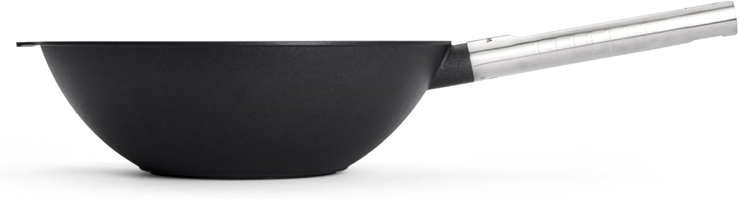Woll ECO LOGIC PRO WOK 12" Made in Germany. Made from Cast Aluminum + Fixed Stainless Steel Handle PFAS-FREE Diamond QXR Non-Stick Coating
