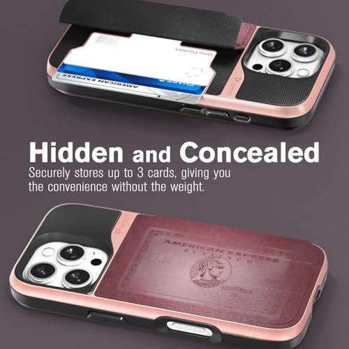 VENA vCommute for iPhone 16 Pro Max Wallet Case, [Military Grade Drop Protection] Flip Leather Cover Slot Card Holder with Kickstand - Red by VENA - Used condition - Image 3