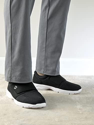 Extra Wide Ultra Lightweight Walking Shoes for Men - Slip - Black 104