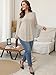 Sampeel Womens Early Fall Fashion 2025 Tunic Tops for Women Loose Fit Dressy Casual Sweaters Long Sleeve Shirts Fall Clothes Outfits Beige L