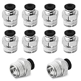 XINMEIWEN 10 Stück 1/4 Zoll NPT Außengewinde 4 mm pneumatische Push-to-Connect-Armaturen Luftarmaturen PC4-N2
