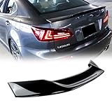 YOUNGERCAR Rear Trunk Spoiler Fit for 2006-2013 Lexus is IS250 IS350 ISF Trunk Wing Spoiler Duckbill ABS Painted Gloss Black