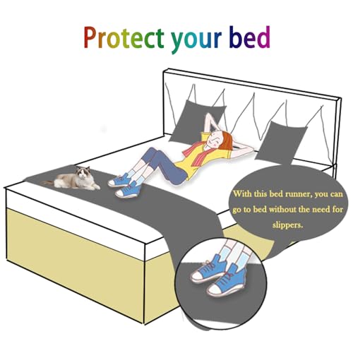 LEEMQCYA Velvet Bed Runners Bedspread Cover Solid Soft No Fading Bed Scarf Protection for Bedroom Wedding Room Home Hotel Bedding Decorations,Navy Blue-45x210cm for 1.5m bed - Cosy Home Interiors LEEMQCYA Velvet Bed Runners Bedspread Cover Solid Soft No Fading Bed Scarf Protection for Bedroom Wedding Room Home Hotel Bedding Decorations,Navy Blue-45x210cm for 1.5m bed - Image 5