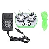 Yanmis Peristaltic Pump,Pump 100-240V G728-2 Peristaltic Pump Automatic Mini Self-Priming Pump Double Pump Heads((40～160ml/min) 2(G728-2-3))