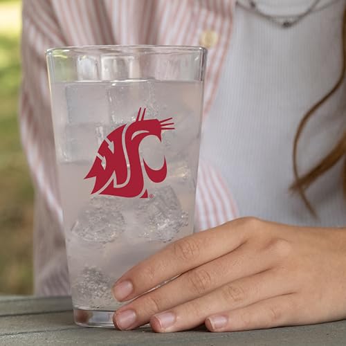Image of Logo Brands NCAA 16 oz Pint Glass - Durable Glass With Bold Team Color- Chip-Resistant Rim Drinkware For Fans, Tailgates, Home Bars & Everyday Use