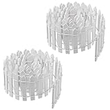 2 Stück Minizaun, Miniatur Zaun Aus Holz 90x5cm Holzzaun Weiß Miniatur Garten Zubehör Geeignet für DIY-Gärten und Puppenhausdekoration