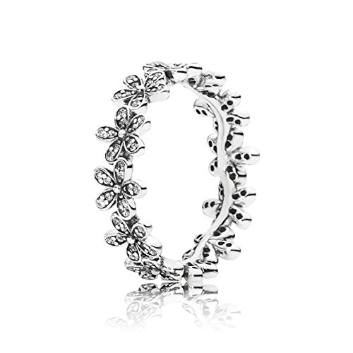 Bague Pandora 190934CZ en argent pour femme avec motif floral blanc en taille 58
