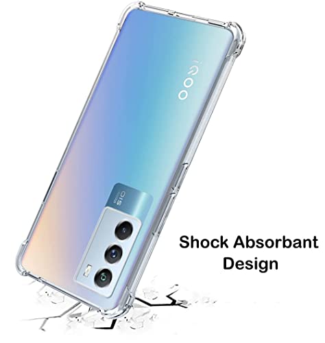 Image of AKSHUD Compatible with Back Case Cover for iQOO 9 SE 5G (Bumper Flexible Shockproof Camera Protection Cushioned Edges Crystal Clear Mobile Cover) -Transparent