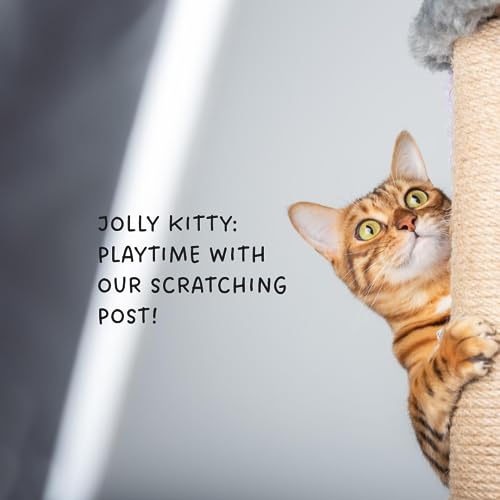 Cat scratching post | 32cm Cat Activity Centre Grey Colour Cat Scratch Poles | Pet Playing Sisal Post - Image 3