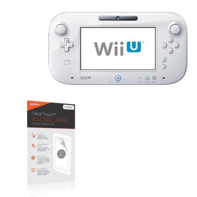 BoxWave Screen Protector Compatible with Nintendo Wii U Gamepad - ClearTouch Anti-Glare (2-Pack), Anti-Fingerprint Matte Film Skin