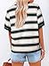 Dokotoo Boho Tops for Women Short Sleeve T Shirts Casual Loose Fit Plus Size Tees Basic Tshirts Holiday Vacation Outfits Cute Summer Tops Color Block Striped Fashion T-Shirts Blouse Green XX-Large