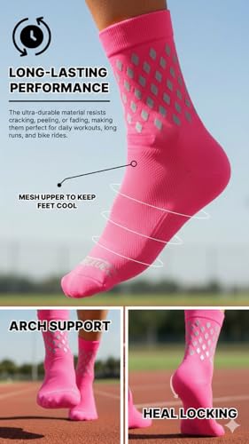 Image of ReflecToes Reflective Socks for cycling and running - 330 Candle Power High Visibility Night Safety Gear - Biomotion Support