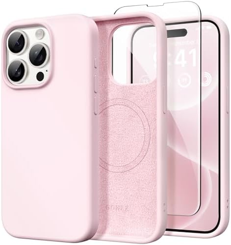 GONEZ for iPhone 15 Pro Max Case Silicone, Compatible with Magsaf...
