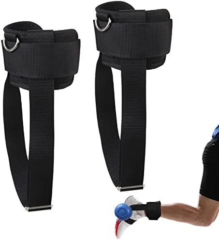2 Packs Adjustable Weight Dumbbell Ankle Straps, Weightlifting Workout Straps, Weightlifting Shoes Attachment for Booty Workouts, Leg Curl Kickbacks, Leg Extensions, Lower Body Strength Training - Black