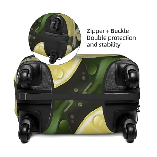 Travel Luggage Cover Fashion Suitcase Protector Fresh Lemon Spandex Baggage Covers Washable Suitcase Covers Anti-Scratch Luggage Cover Protectors Fits 18-32 Inch Suitcases X-Large3