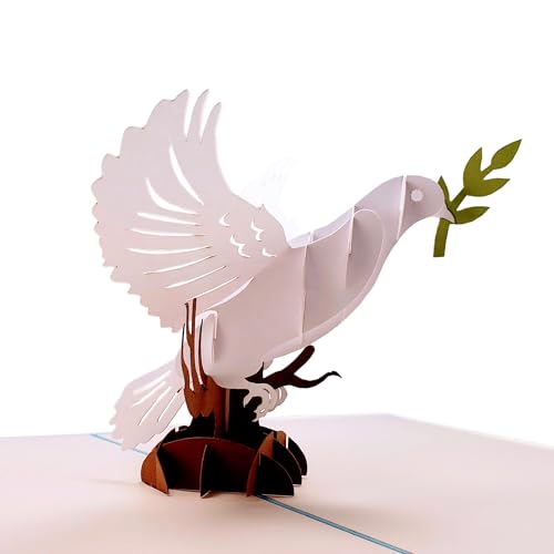 iGifts And Cards - Dove of Peace 3D Pop-Up Greeting Card - 4.75