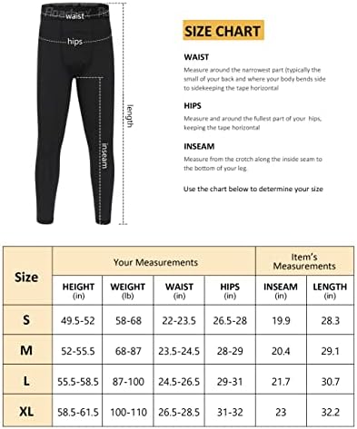 Roadbox Boys' Compression Pants - Kids' Base Layer Thermal Tights Leggings Sports Underwear for Basketball Football 6 41spIPaTmWL. AC