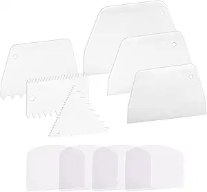 Anvin Cake Scraper Smoother Cake Icing Tool Set, 10 Pieces