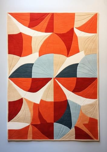 PRASHANT CARPETS New Hand Tufted Nz Wool Area Rug for Living Room Bedroom Kitchanroom Rugs Etc... (4x6 ft)