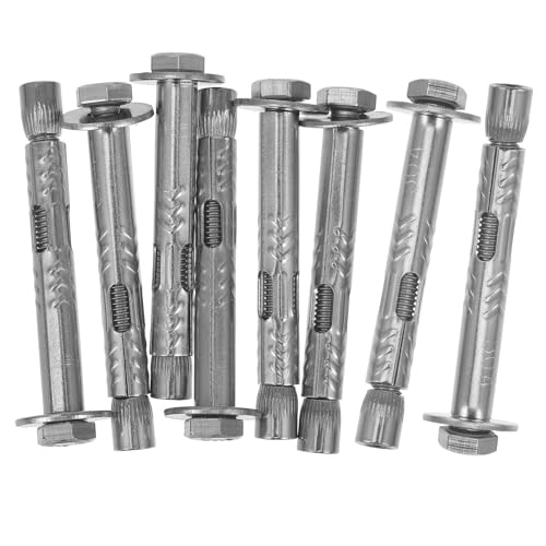 ABOOFAN 8 Pezzi Bulloni a Espansione M6 X 60 MM in Acciaio Inox 304 Dado Esterno Tasselli ad Espansione per Calcestruzzo e Muratura Ancoraggi di Montaggio Pesante per Fissaggio Pareti