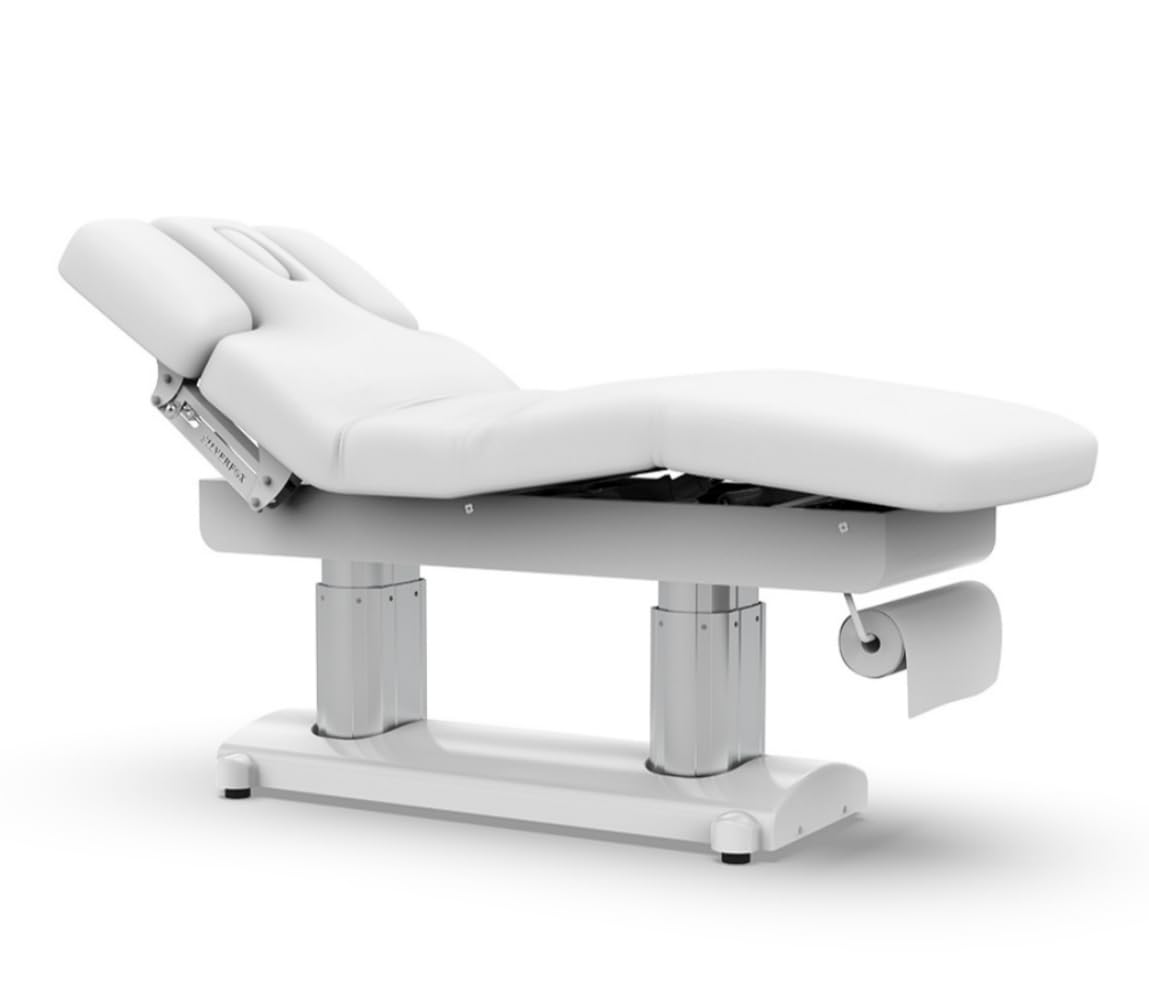 GreenLife - Silverfox 2249 Esthetician Bed,Luxury 4 Motors Heavy Duty Electric Massage Table Medical Spa Facial Treatment Bed,Height Adjustable Single