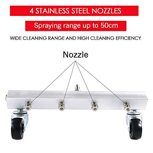 image for TOPNEW Pressure Washer Water Broom 13” Power Washer Cleaner for Side