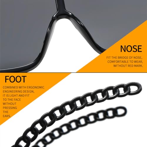 Lunettes de soleil à la mode carré dégradé protection UV400