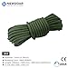 NewDoar CE & UIAA Certificated 18KN Static Climbing Rope 10mm (3/8in) High Strength Accessory Cord Double Braid Safety Rope for Prusik Hauling Dragging(ArmyGreen 10mm,98ft)