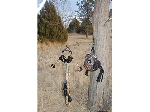 HME Easy-to-Use Durable Adjustable Better Crossbow Hunting Holder w/360-Degrees Rotating Fork Flared Mounting Bracket - 3/8 Folding Arm Bolt Size