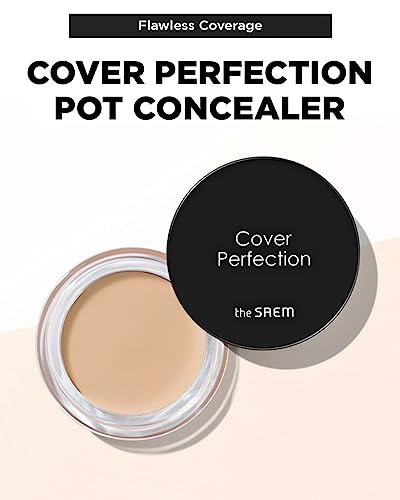 Thesaem Cover Perfection Pot Concealer #02 Rich Beige - High Adherence & Coverage Balm, Conceals Blemish & Acne Spots, Matte Finish Sebum Control For Oily And Combination Skin #TOP1