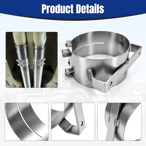 JERBOR 7"Exhaust Clamp Wide Band Fit for Peterbilt for Freightliner by Jerbor - Used condition - Image 5