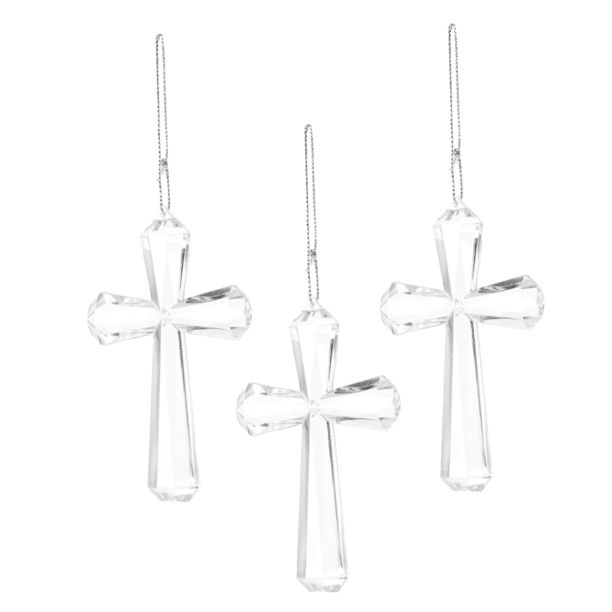 5 Sets Osterkreuz-Ornamente Dekoratives Acryl- Für Osterbaum Und Party 3 Stück X 5