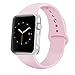 iGK Sport Band Compatible with Apple Watch 38mm/40mm, Soft Silicone Sport Strap Replacement Bands for iWatch Apple Watch Series 4 Series 3, Series 2, Series 1 38mm/40mm Pink Sand Small