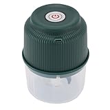 Zerodis Picadora de Ajo Eléctrica con USB Recargable, Eficiente, Portátil, Duradera, Capacidad de 260 Ml, Picadora de Ajo Eléctrica con Protección de Seguridad para Cocina Casera (verde oscuro)