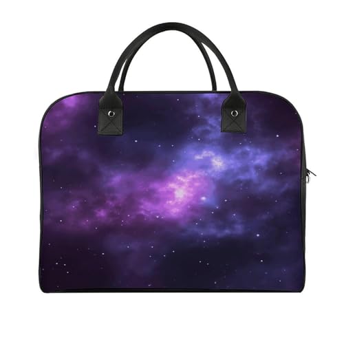 Bolso Tote Magic Galaxy Sky morado con cremallera miniatura 1